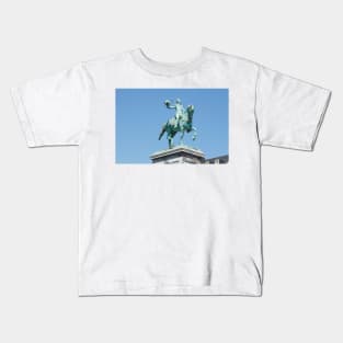 Luxembourg; City; Place; Wilhelm; II; Emperor; equestrian statue; Place Guillaume Kids T-Shirt